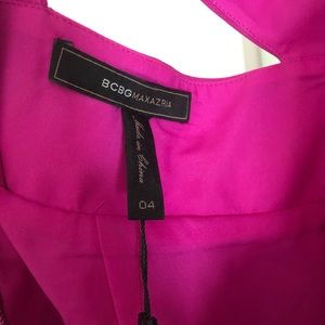 Fuschia mini Bcbgmaxazria dress with cut outs